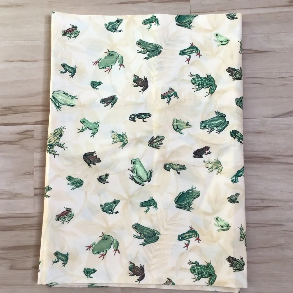 Green Frogs‎ & Ferns Butter Yellow Window Valance 51”x17”